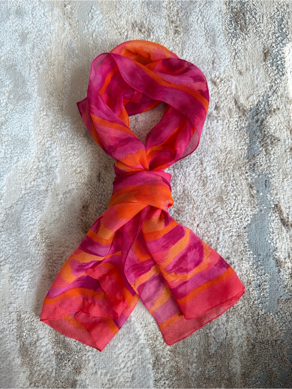 Liz Claiborne Pink and Orange Sheer Fashion Scarf